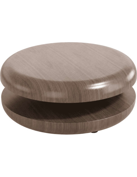 Table basse ronde noyer plateau pivotant Ø90 cm Arendal