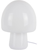 Lampe à poser champignon verre blanc 27 cm Gozar