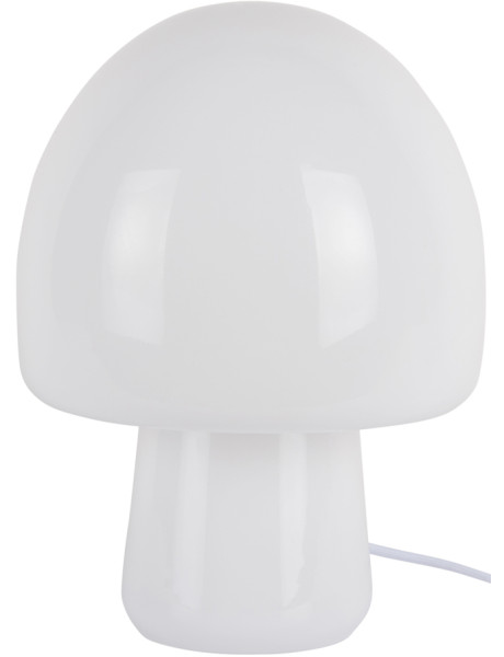 Lampe à poser champignon verre blanc 27 cm Gozar