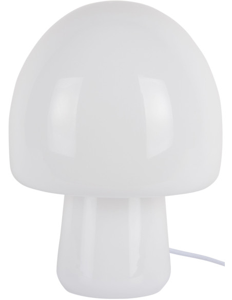 Lampe à poser champignon verre blanc 27 cm Gozar