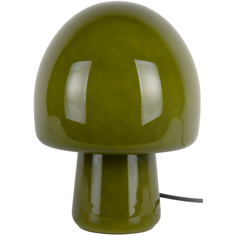 Lampe à poser champignon verre vert...
