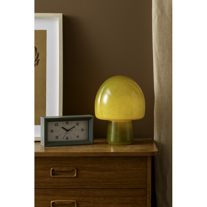 Lampe à poser champignon verre vert...