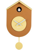 Horloge coucou murale silencieuse jaune 33,2 cm Grato Cuckoo