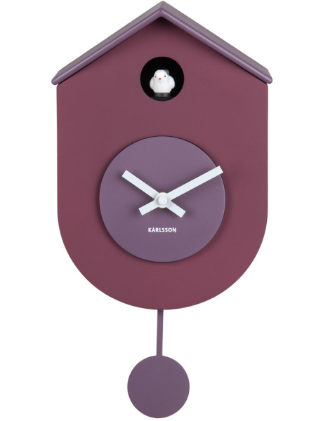 Horloge coucou murale silencieuse mauve 33,2 cm Grato Cuckoo