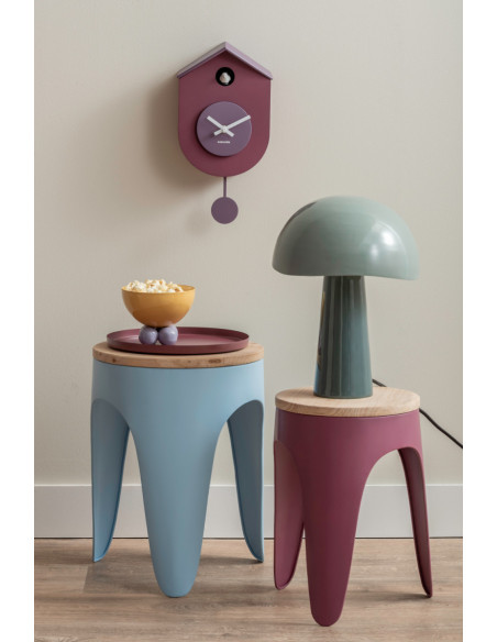 Horloge coucou murale silencieuse mauve 33,2 cm Grato Cuckoo
