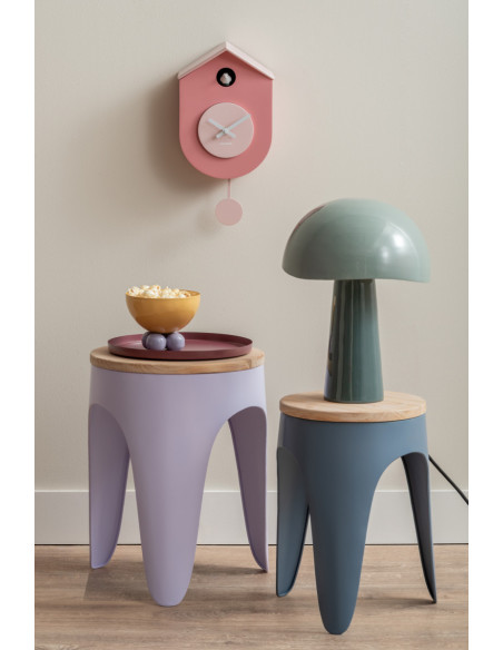 Horloge coucou murale silencieuse rose poudré 33,2 cm Grato Cuckoo