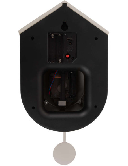 Horloge coucou murale silencieuse noire et grège 33,2 cm Grato Cuckoo