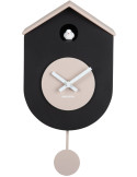 Horloge coucou murale silencieuse noire et grège 33,2 cm Grato Cuckoo