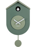 Horloge coucou murale silencieuse vert sauge 33,2 cm Grato Cuckoo