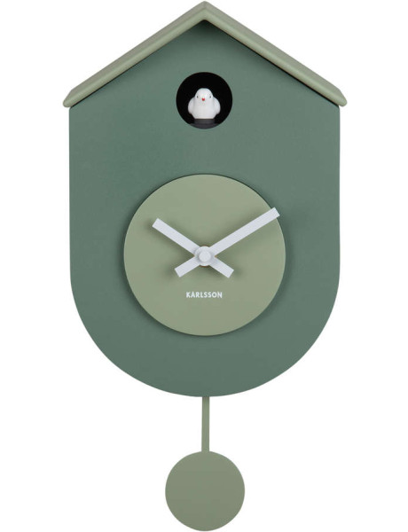 Horloge coucou murale silencieuse vert sauge 33,2 cm...