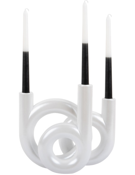 Chandelier design blanc anneaux 18x12x20 cm Rings