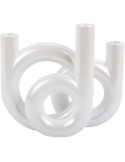 Chandelier design blanc anneaux 18x12x20 cm Rings