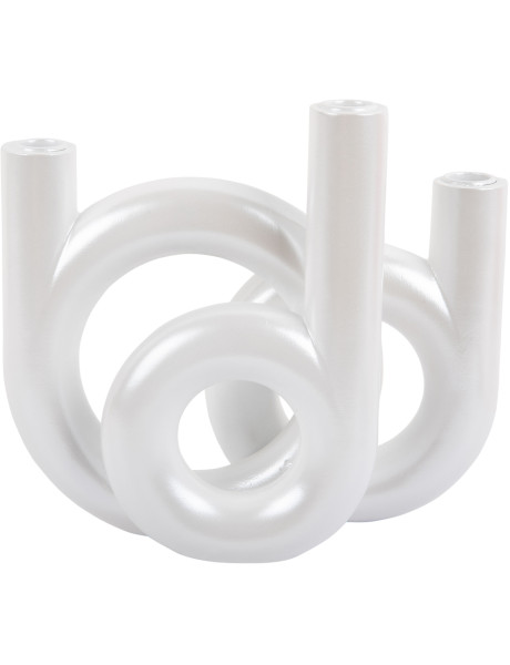 Chandelier design blanc anneaux 18x12x20 cm Rings
