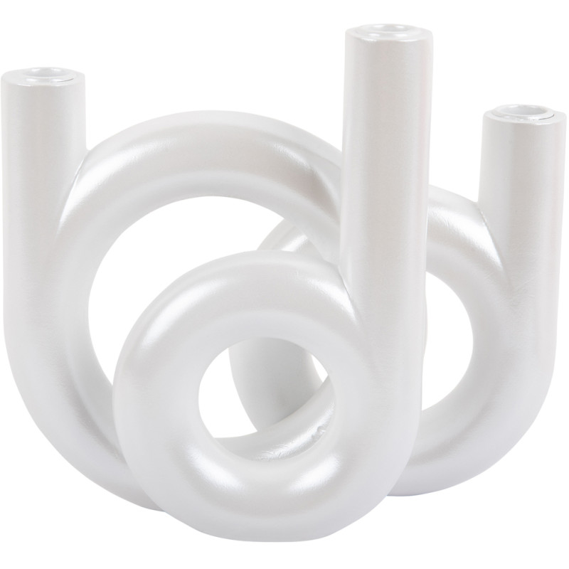 Chandelier design blanc anneaux...