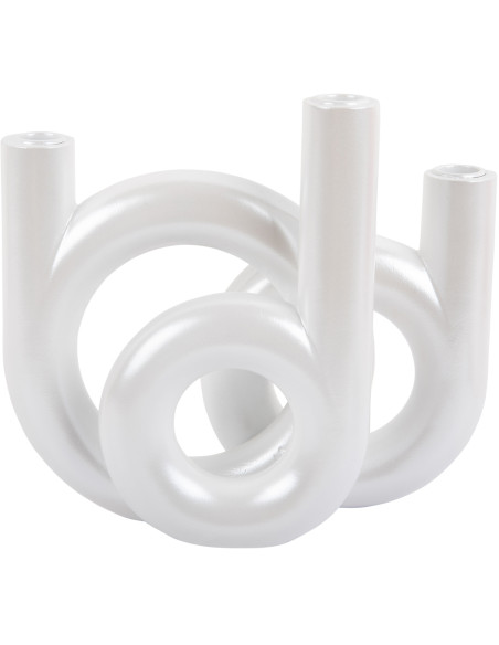Chandelier design blanc anneaux 18x12x20 cm Rings