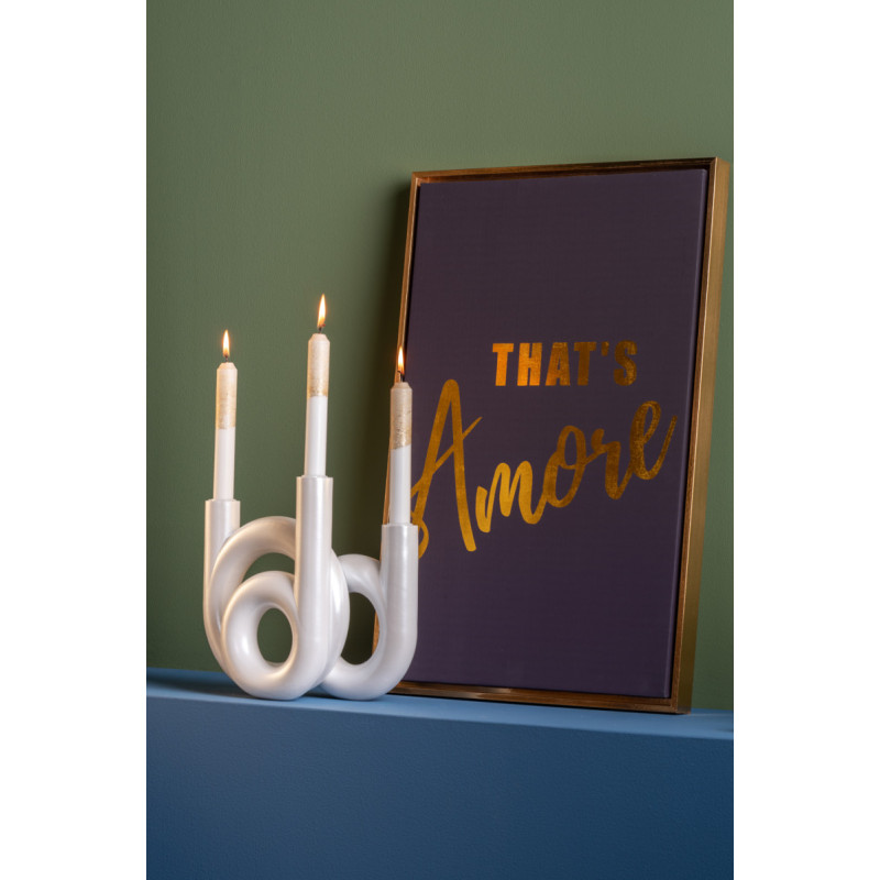 Chandelier design blanc anneaux...