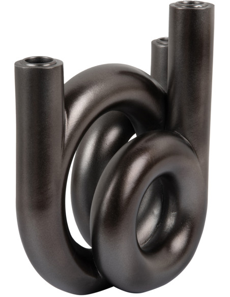 Chandelier design gris anthracite anneaux 18x12x20 cm Rings