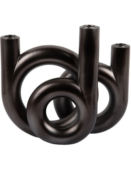 Chandelier design gris anthracite anneaux 18x12x20 cm Rings