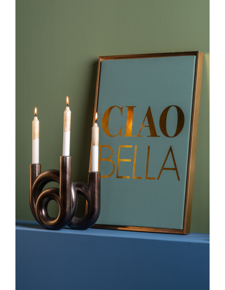 Chandelier design gris anthracite anneaux 18x12x20 cm Rings