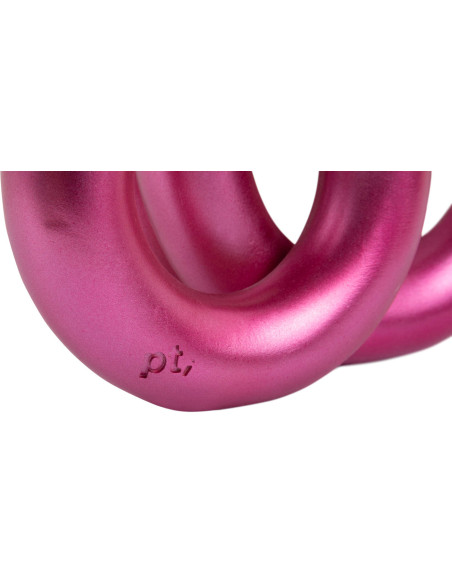Chandelier design rose fuchsia métallisé 18x12x20 cm Rings