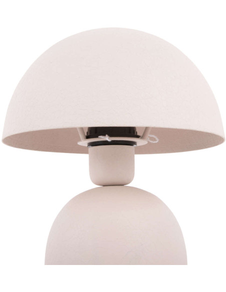 Lampe champignon gris chaud en fer 21x21x30 cm Boaz