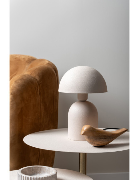 Lampe champignon gris chaud en fer 21x21x30 cm Boaz