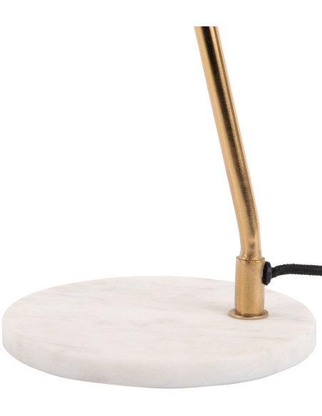 Lampe de bureau design marron pied marbre 33x19x53 cm Savvy