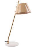 Lampe de bureau design marron pied marbre 33x19x53 cm Savvy