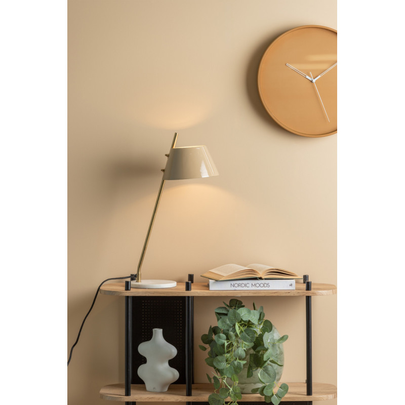 Lampe de bureau design marron pied...