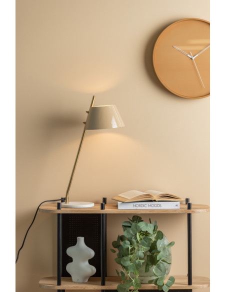 Lampe de bureau design marron pied marbre 33x19x53 cm Savvy