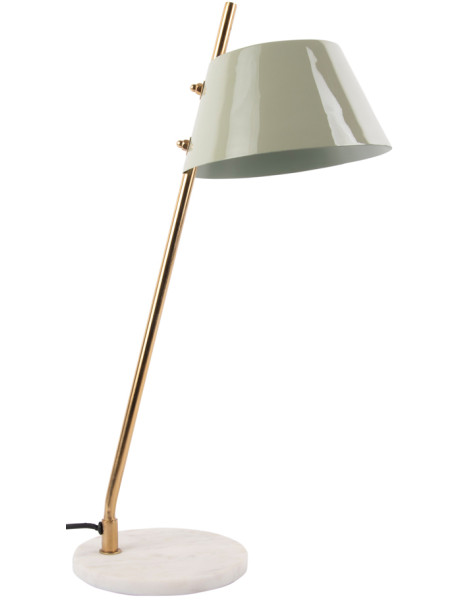 Lampe de bureau vert sauge pied marbre 33x19x53 cm Savvy