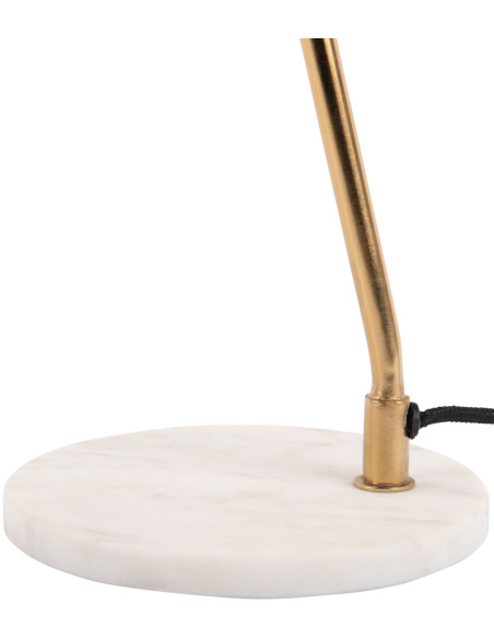 Lampe à poser noire pied marbre 33x19x53 cm Savvy