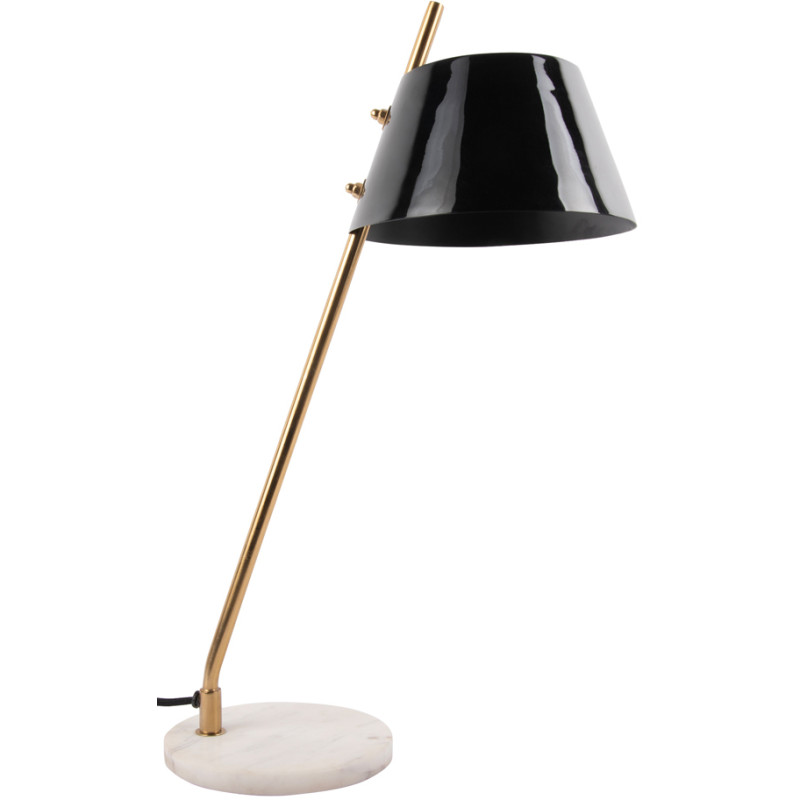 Lampe à poser noire pied marbre...