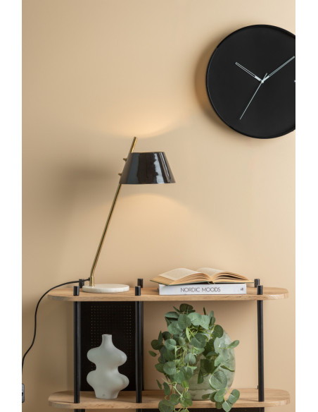 Lampe à poser noire pied marbre 33x19x53 cm Savvy