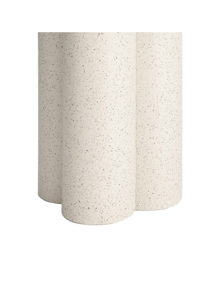 Table d’appoint ronde effet marbre blanc métal 50x50x50 cm Tárrega