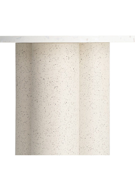 Table d’appoint ronde effet marbre blanc métal 50x50x50 cm Tárrega