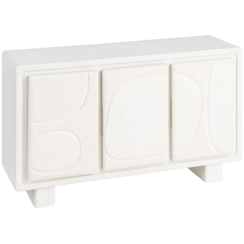 Buffet blanc 3 portes relief MDF...