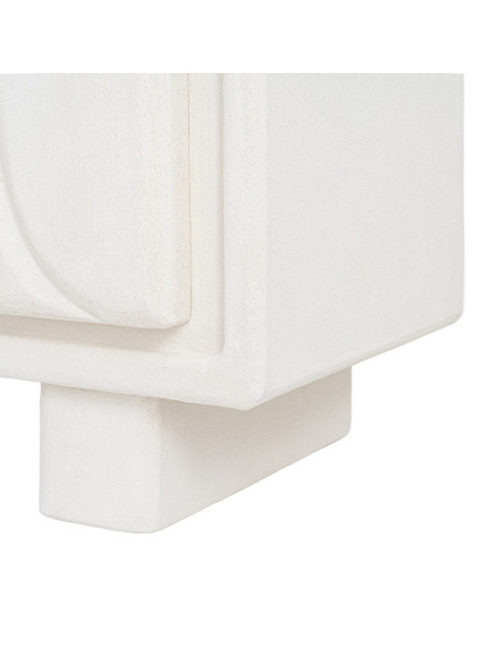 Buffet blanc 3 portes relief MDF 120x38x70 cm Wilma