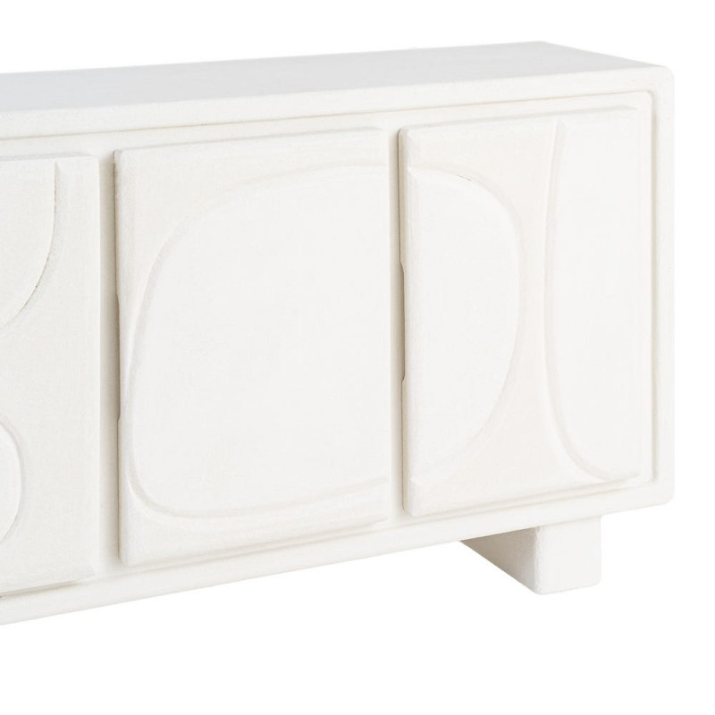 Buffet blanc 3 portes relief MDF...