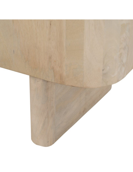 Armoire de rangement bois de manguier blanchi 2 portes 90x40x138 cm Batel