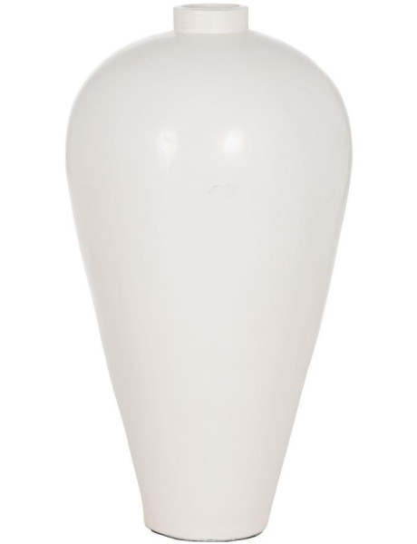 Grand vase blanc terre cuite 51x51x100 cm Nabeul