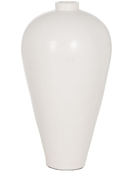 Grand vase blanc terre cuite 51x51x100 cm Nabeul