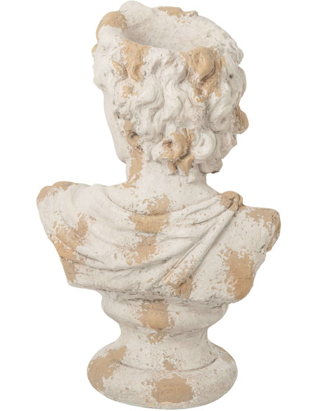 Buste antique jardin magnésium écru beige 49x31x78 cm Mikra