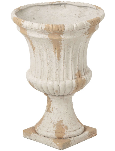 Cache-pot Médicis cannelé jardin magnésium écru beige...