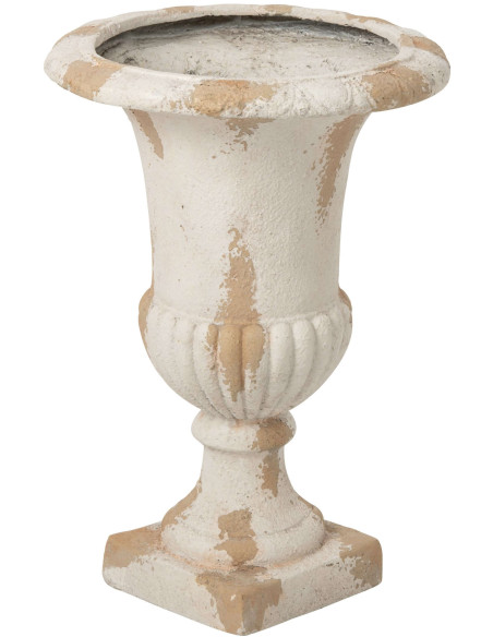 Cache-pot Médicis jardin magnésium écru beige 48x48x71 cm Mikra