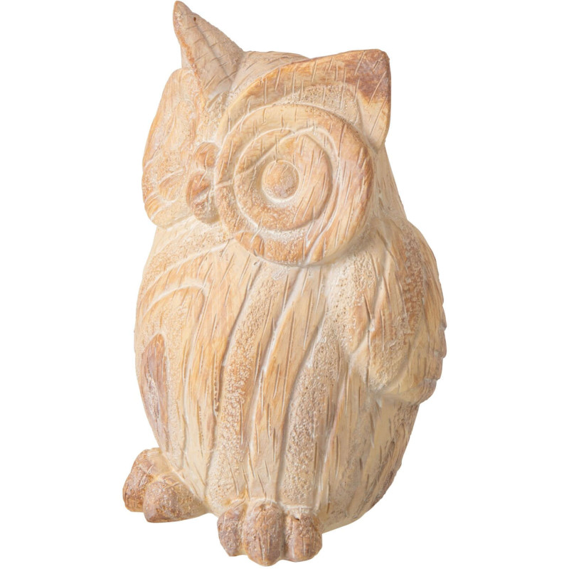 Statue hibou jardin effet bois...