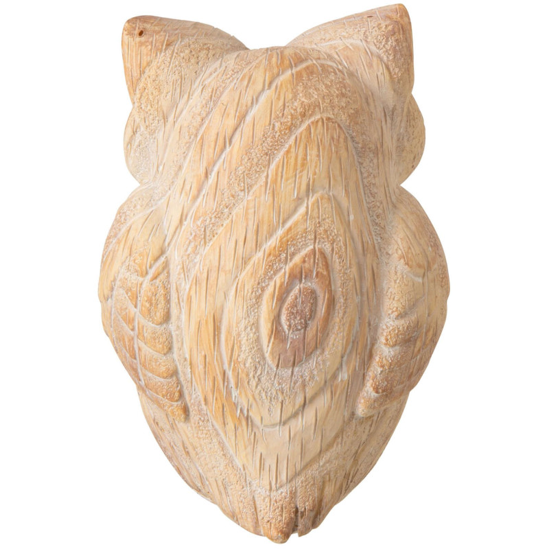 Statue hibou jardin effet bois...
