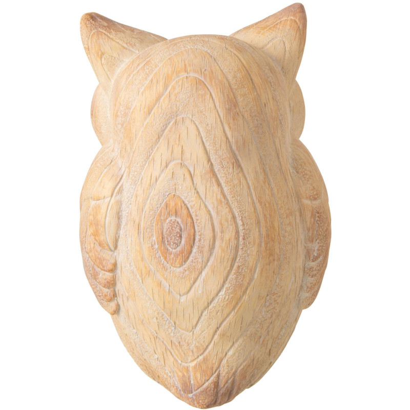 Statue hibou jardin effet bois...