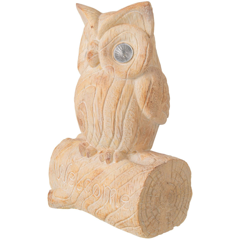 Statue hibou solaire jardin magnésium...
