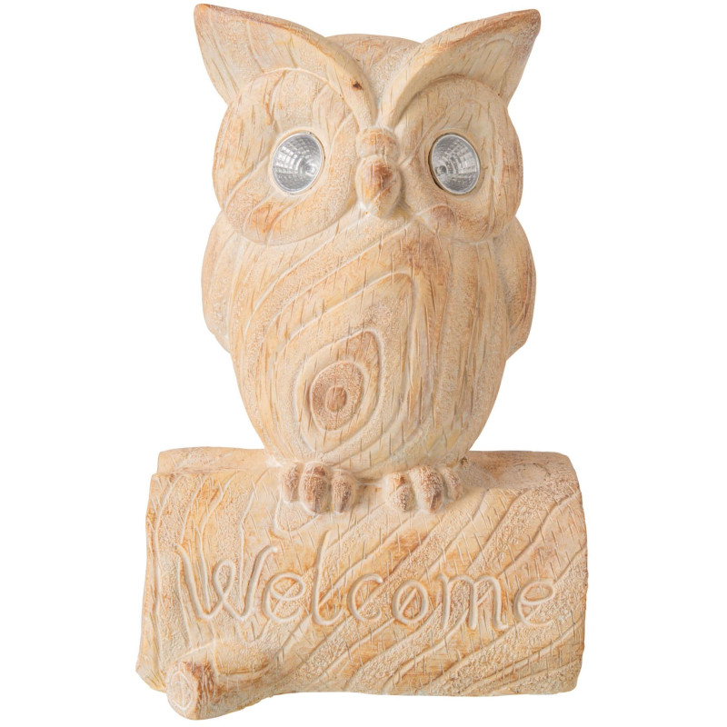 Statue hibou solaire jardin magnésium...